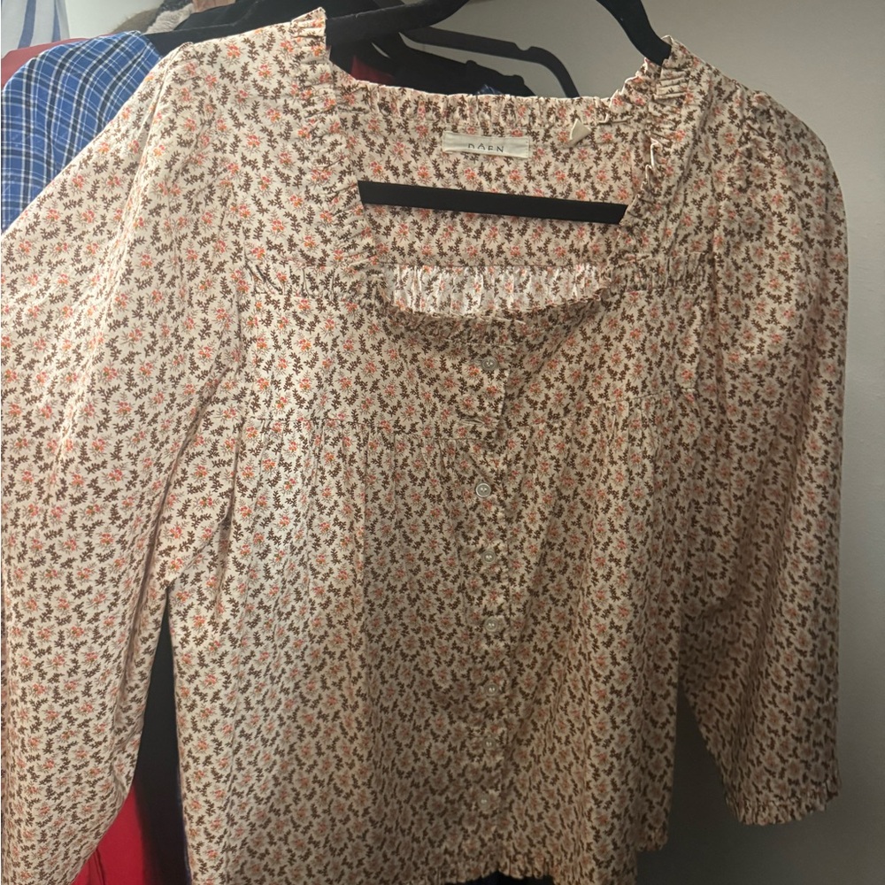 DÔEN Lunaria top (Medium) in Cream Winter Daisy